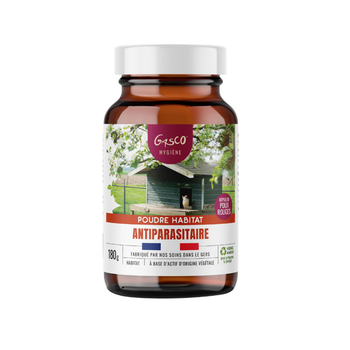 Visuel 1 du produit Poudre antiparasitaire habitat de la poule Gasco - 180 g