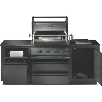 Visuel 1 du produit Cuisine extérieure barbecue gaz noir Napoléon Oasis Big32 - 224,5 x 83 x 129,1 cm