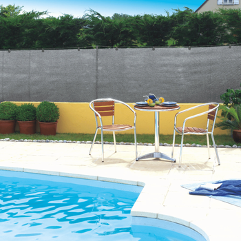 Visuel 1 du produit Brise-vue tissé coloris gris Nortène Recynet Plus - 10 m x H 100 cm