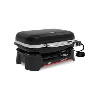 Visuel 1 du produit Barbecue électrique Lumin avec plancha coloris noir en acier émaillé Weber - 31 x 49 x 66 cm