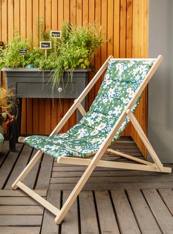 Visuel 1 du produit Chilienne matelassée Elégantes coloris vert en coton - 127 x 56 x 3,5 cm