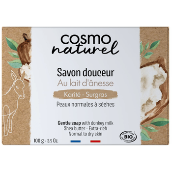 Visuel 1 du produit Savon Ânesse Karité sans parfum bio Étui 100 g beige