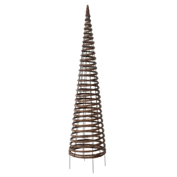 Visuel 1 du produit Tuteur colonne pyramide en métal et osier marron Nortène - Ø 30 x H 130 cm