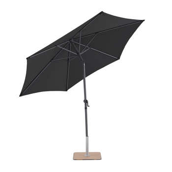 Visuel 1 du produit Parasol rond à manivelle bleu - Ø 270 cm