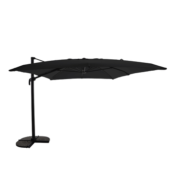 Visuel 1 du produit Parasol déporté coloris gris en aluminium et polyester - 400 x 300 cm