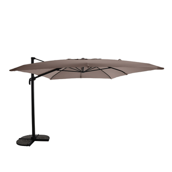 Visuel 1 du produit Parasol déporté coloris beige en aluminium et polyester - 400 x 300 cm