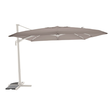 Visuel 1 du produit Parasol déporté coloris beige en aluminium et polyester - 3 x 3 m
