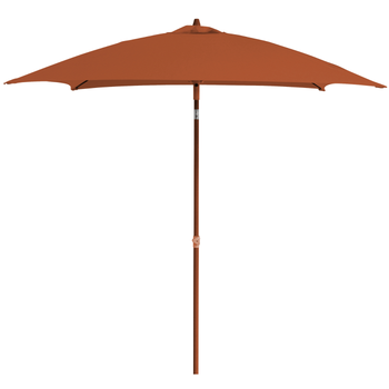 Visuel 1 du produit Parasol en aluminium droit inclinable Proloisirs Sienne - 2 x 2 m