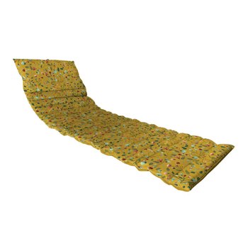 Visuel 1 du produit Matelas en polyester/coton à motifs coloris cumin Ondulo Apolline - 174 x 60 x 5 cm