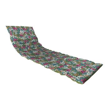 Visuel 1 du produit Matelas en polyester/coton fleuri multicolore Ondulo La Petite Fleuriste - 174 x 60 x 5 cm
