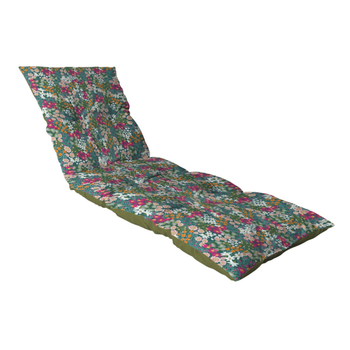 Visuel 1 du produit Coussin bain de soleil en polyester/coton fleuri multicolore Flocons La Petite Fleuriste - 180 x 56 x 10 cm