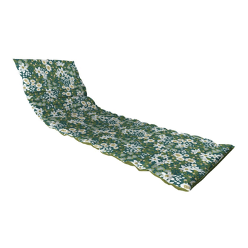 Visuel 1 du produit Matelas en polyester/coton fleuri vert Ondulo Elégantes - 174 x 60 x 5 cm