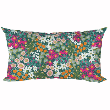 Visuel 1 du produit Coussin déco en polyester/coton multicolore Fleur La Petite Fleuriste - 50 x 30 x 15 cm