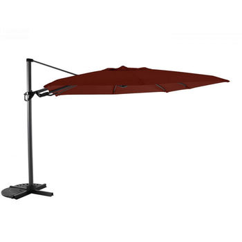 Visuel 1 du produit Parasol déporté Deluxe, revêtement brique chiné - Flip Flap - ROYAL GARDEN- 3x3m