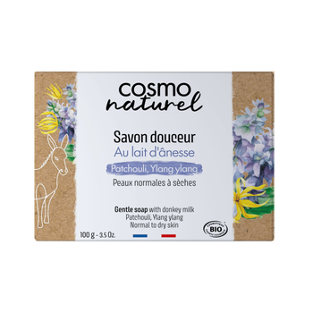 Visuel 1 du produit Savon Ânesse Patchouli/ Ylang Ylang bio Étui 100 g bleu