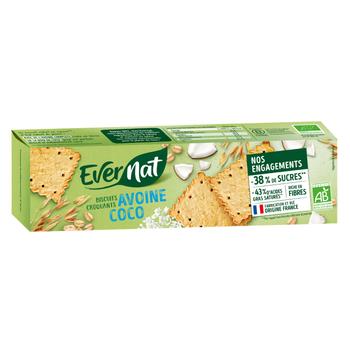 Visuel 1 du produit Biscuits bio avoine coco Evernat - 100 g