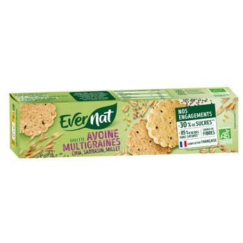 Visuel 1 du produit Galettes bio avoine multigraines Evernat - 120 g