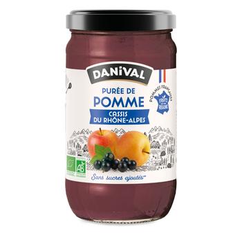 Visuel 1 du produit Purée de fruits bio pomme cassis du Rhône-Alpes Danival - 700 g