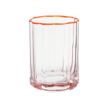 Visuel 1 du produit Gobelet en verre rose Fleur - Ø 7,9 x H 9,9 cm