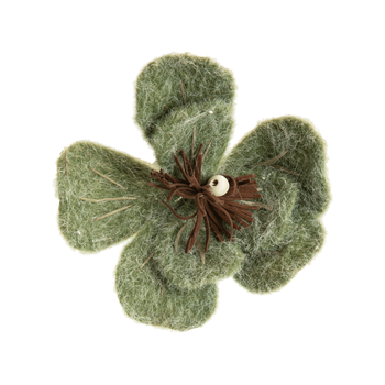 Visuel 1 du produit Fleur de poinsettia vert romarin sur clip - Ø 20 cm