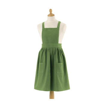 Visuel 1 du produit Tablier en coton recyclé et polyester vert Eva - 95 x 85 cm