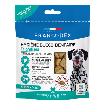 Visuel 1 du produit Friandises dentaires pour chien au canard Francodex - 70 g