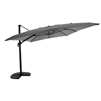 Visuel 1 du produit Parasol déporté carré en aluminium coloris anthracite - 300 x 300 cm