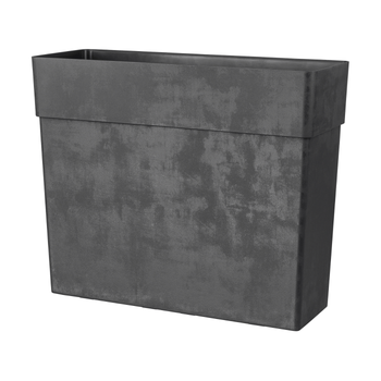Visuel 1 du produit Muret haut en plastique injecté gris anthracite Deroma Like R - 78 x 29,5 x 65 cm