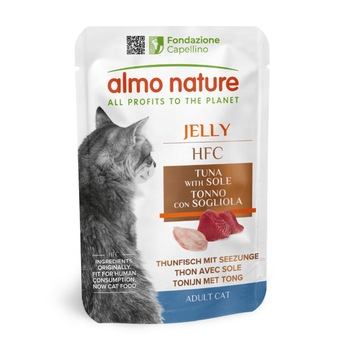 Visuel 1 du produit Pâtée pour chat HFC Jelly au thon et sole Almo Nature - 55 g