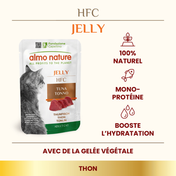 Visuel 1 du produit Pâtée pour chat HFC Jelly au thon Almo Nature - 55 g