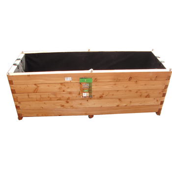 Visuel 1 du produit Bac Renata rectangulaire en mélèze huilé certifé FSC® - 140 x 50 x 50 cm