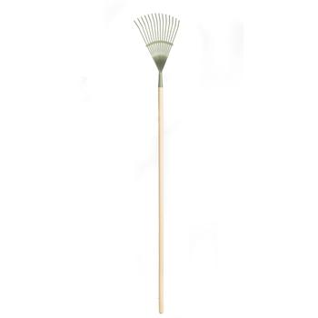 Visuel 1 du produit Balai à gazon à fils plats 14 dents botanic® avec manche bois - 140 cm
