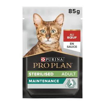 Visuel 1 du produit Pâtée pour chat stérilisé au bœuf et au poulet PRO PLAN - 40 x 85 g
