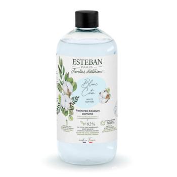 Visuel 1 du produit Recharge de parfum pour bouquet et diffuseur Esteban blanc coton - 500 ml