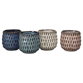 Visuel 1 du produit Cache-pot Fizzy coloris multicolore en céramique -  Ø 7,5 cm