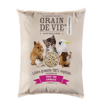 Visuel 1 du produit Litière granulée 100% végétale et compostable pour tous les animaux Grain de vie - 7,7 L