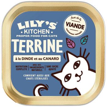 Visuel 1 du produit Terrine à la dinde et au canard pour chat Lily’s Kitchen - 85 g