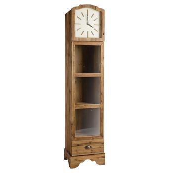 Visuel 1 du produit Armoire avec horloge en bois recyclé Granny - 38 x 32 x 180 cm