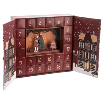 Visuel 2 du produit Calendrier de l’Avent en papier rouge et vert - 33,7 x 8,3 x 32,4 cm
