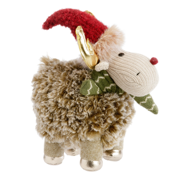 Visuel 1 du produit Peluche de Noël renne Fergus coloris multicolore petit modèle - 44 cm