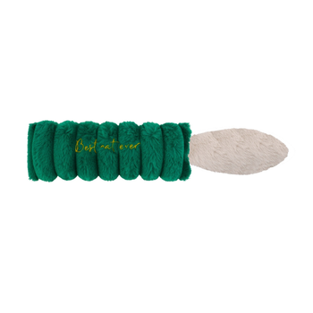 Visuel 1 du produit Jouet de Noël pour chat peluche tissu velours long coloris rouge et blanc avec herbe-aux-chats Wouapy