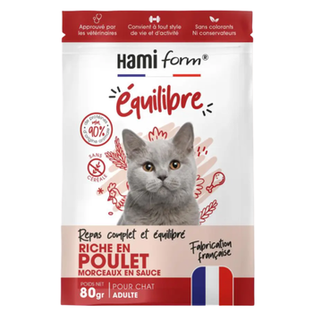 Visuel 1 du produit Alimentation complète pour chat poulet HamiForm Équilibre - pochon de 80 g