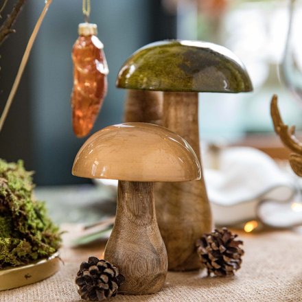 Noël Nature avec décoration de table champignon