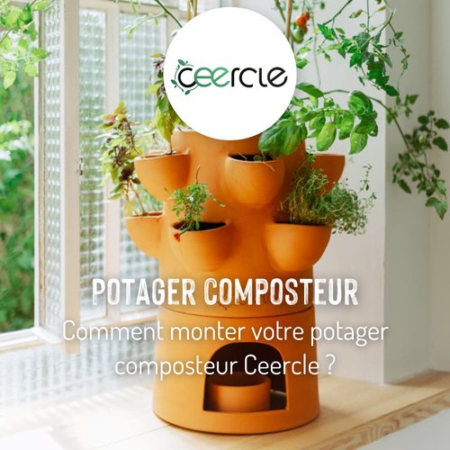 Capture vidéo du produit Potager autofertile 1 étage coloris marron en terre cuite terracotta Ceercle - 20 kg