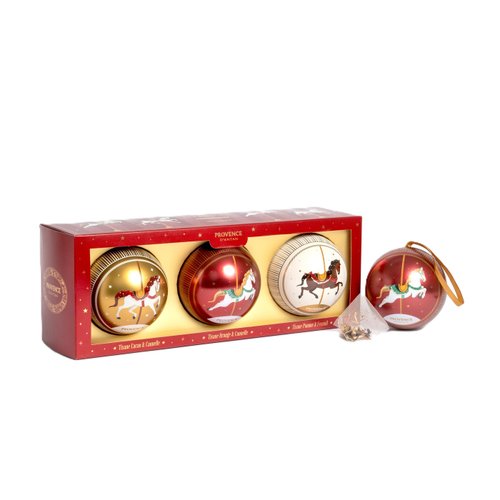 Visuel 2 du produit Coffret 3 boules de Noël tisanes féeriques Provence d'Antan - 48 g