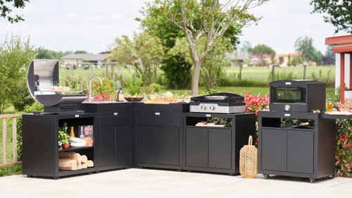 Cuisine et barbecue extérieur en terrasse