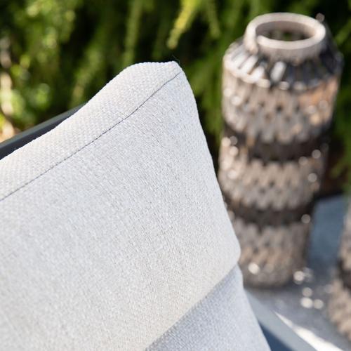 Visuel 2 du produit Salon de jardin dossier haut en aluminium coloris anthracite Hoya - 4 éléments (canapé, table basse et deux fauteuils)