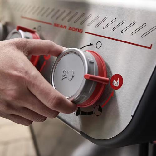Visuel 3 du produit Barbecue au gaz Spirit E-425 mix plancha coloris noir en acier émaillé Weber - 118 x 65 x 13 cm
