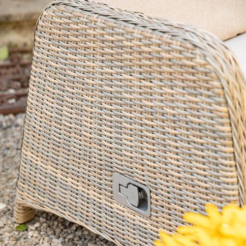 Visuel 2 du produit Salon de jardin en résine coloris beige Vérando - 4 éléments (canapé, table basse et deux fauteuils)