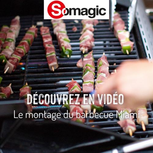 Capture vidéo du produit Barbecue au gaz Miami 300 avec 3 feux 9KW coloris noir - 120,8 x 59,5 x 113 cm